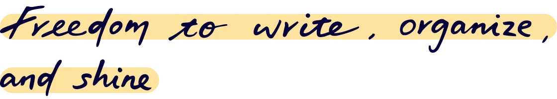 The freedom to create, the power to shine
